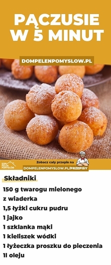 Przepis na pączusie w 5 minut