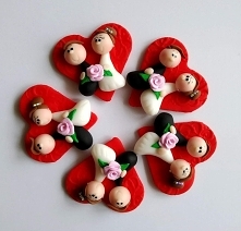 Podziękowania dla gości weselnych od Pary Młodej w postaci magnesów na lodówkę. FB Pracownia Artystyczna Aniołek zapraszam :)