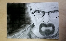 Pan na rysunku to Walter White.
Dużo pracy jeszcze przede mną no ale jestem w miarę zadowolona. Tło totalnie zepsułam. Chętnie przeczytam opinię, krytykę i rady :)