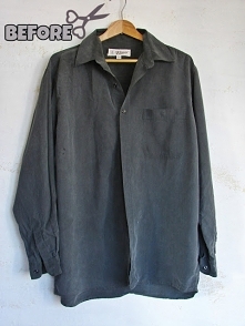 pomysł na przeróbkę koszuli w sukienkę