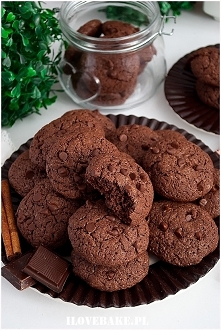 Mocno czekoladowe ciastka