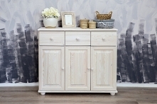 bielona komoda sosnowa, naturalna i ekologiczna azuko.pl