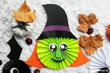 Tutorial, z którego dowiecie się, jak stworzyć harmonijkowe dekoracje z motywem halloweenowym: czarownicy, ducha, dyni i nietoperza ;)