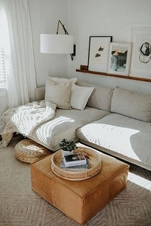 living room leather ottoman