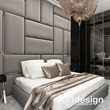 Nowoczesna sypialnia w eleganckiej kolorystyce | TAKE THE BULL BY THE HORNS | Wnętrza apartamentu