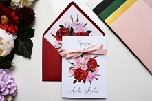 Zaproszenie ślubne - Czerwi...