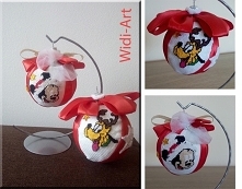 Bombka z haftem krzyżykowym