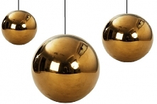 komplet trzech kul złotych, metalowych do zawieszenia