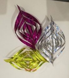 piękne ozdoby choinkowe Z folii brokatowej :)