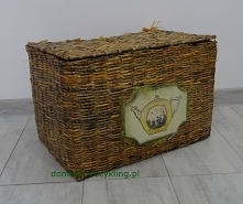 duży kosz z wikliny papierowe
