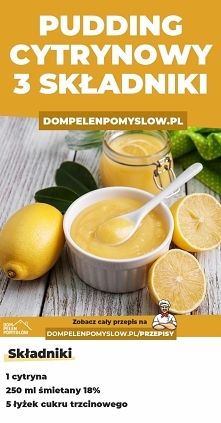 Pudding cytrynowy z 3 składników