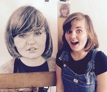 Bell portret wykonany w Swindon w Anglii na papierze AcidFree, rozmiar A0 z 2015 roku.