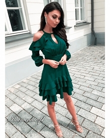 Wieczorowa sukienka butelkowa zieleń illuminate.pl <3
