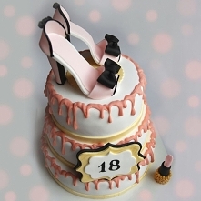 Tort na 18, szpilki i szminka, Gdańsk, pracownia tortów Pink Sweets Shop