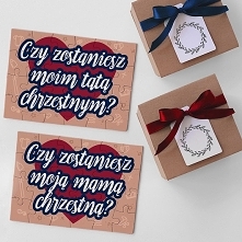zestaw puzzli dla chrzestnych