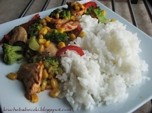 Warzywa, kurczaczek i ryż :))
