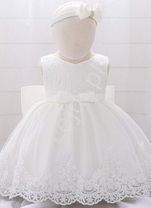 Sukienka dla dziewczynki na chrzciny. Biała sukienka do chrztu. lejdi.pl