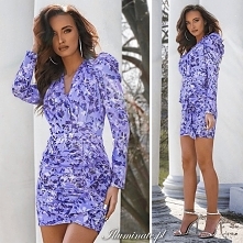 Krótka fiołkowa sukienka dostępna na illuminate.pl