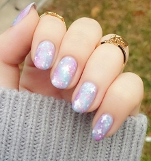 pastel galaxy nails