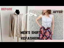 Men's Shirt Refashion || Tied Top