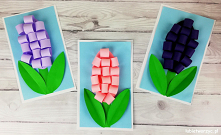 Tutorial ukazujący sposób wykonania obrazka z motywem papierowych hiacyntów :)