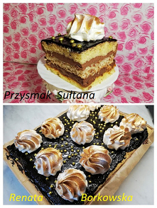 PRZYSMAK SUŁTANA
Beza sezamowa
6 białek 1 szkl. cukru 1 łyżka mąki ziemniaczanej 1 łyżka mąki 1 łyżeczka proszku do pieczenia 300 g sezamu. 1 łyżka octu jabłkowego. Białka ubić ...