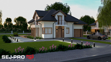 Reprezentacyjny projekt domu z poddaszem użytkowym. Nowoczesne wykończenie projektu SEJ-PRO 008 ENERGO oraz komfortowe użytkowanie sprawi, że pokochasz ten dom.