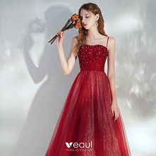 Eleganckie Burgund Sukienki...