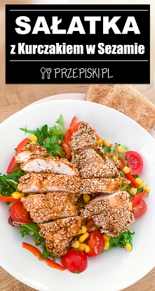 Sałatka z Kurczakiem w Sezamie