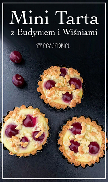 Mini Tarta z Budyniem i Wiśniami