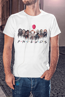 Koszulka z grafiką inspirowaną kultowymi horrorami.
Kliknij w zdjęcie aby przenieść się do sklepu :)