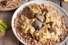 Polędwiczki w sosie musztardowym z grzybami