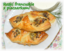 Rożki francuskie z pieczarkami