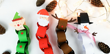 Tutorial ukazujący sposób wykonania łańcucha świątecznego w postaci bałwana, elfa, renifer i świętego Mikołaja ;)
