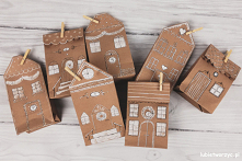 Tutorial ukazujący sposób wykonania uroczego kalendarza adwentowego z motywem domków :)