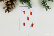 Tutorial ukazujący sposób wykonania kartek świątecznych użyciem farb i palców ;)