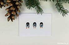 Tutorial ukazujący sposób wykonania kartek świątecznych użyciem farb i palców ;)