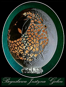 Mikołaj- strusie jajko rzeźbione