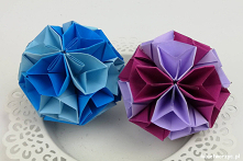 Tutorial ukazujący sposób wykonania przepięknej kuli kusudama
