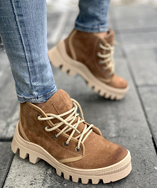 buciki 
#buty #brąz #sznurowane #styl