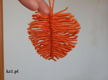 Jak zrobić liście z włóczki lub z wełny.