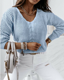 #sweterek#niebieski #łancuchy 