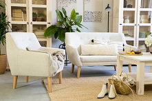 Pikowany fotel do salonu, p...