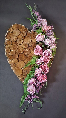 Dekoracja na cmentarz-serce od totaldeco.pl