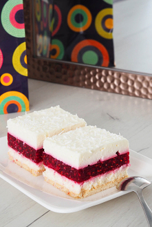 Ciasto na upały „Malinowe orzeźwienie”.
Upały nie nastrajają do odpalania kuchenki i dodatkowego grzania się. Jak jest tak gorąco to marzy się nam coś co nas orzeźwi, prawda?  D...