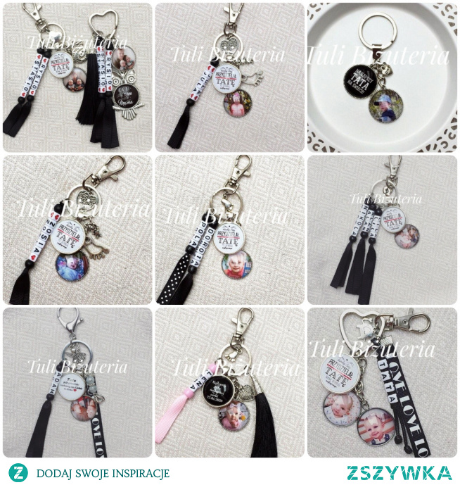 Brelok na Dzień Taty, Dzień Ojca, brelok ze zdjęciem, imieniem, dowolnym napisem, więcej wzorów na fanpage Tuli Biżuteria