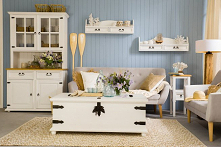 białe meble do salonu z litego drewna