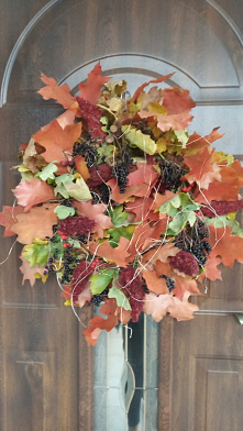 jesienny wianek na drzwi