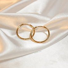 Kolczyki złote koła 25 mm stal chirurgiczna