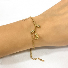 Bransoletka damska z Różą złota